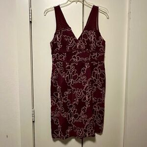 Moulinette Souers Lace and Embroidered Sheath Dress